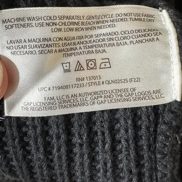 NWT Gap Womens 100% Cotton Tortoise Button Oversized Black Cardigan Size Large - Picture 8 of 11